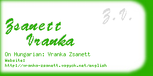 zsanett vranka business card